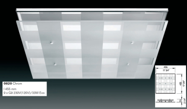 Neuhaus Design Deckenleuchte SHINE 2 455x455mm Chrom
